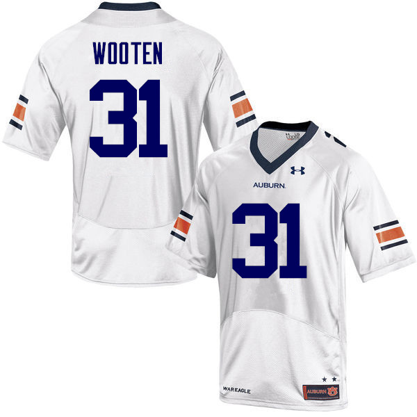 Men's Auburn Tigers #17 Chandler Wooten White College Stitched Football Jersey